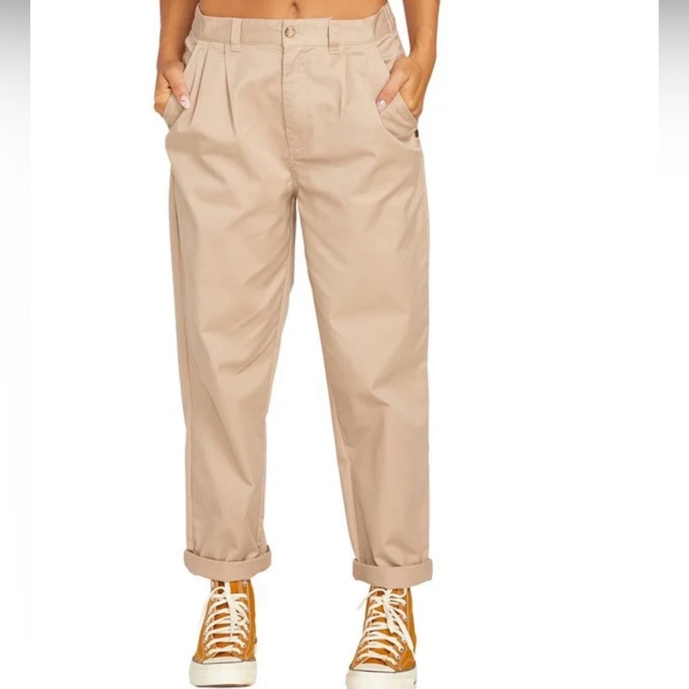 Volcom khaki Chino Pants with Belt Loops